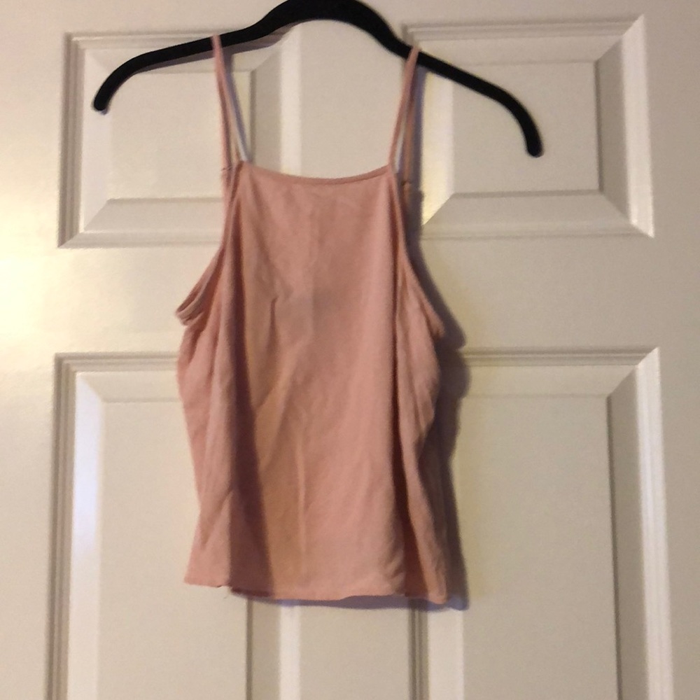 Pink high neck tank